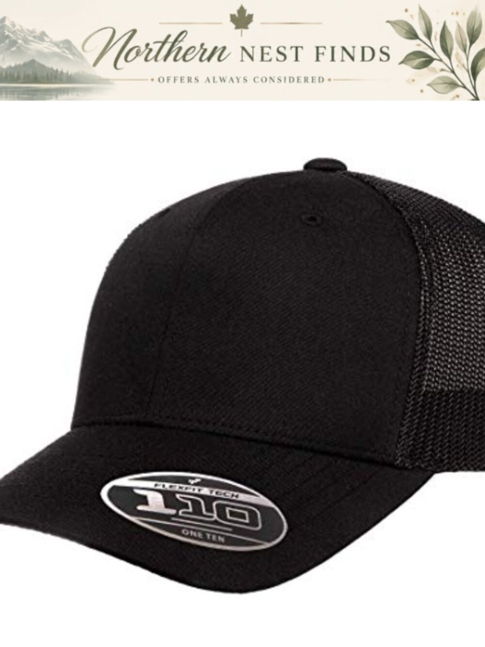 Flexfit 110 Recycled Trucker Mesh Baseball Cap Adjustable Snapback